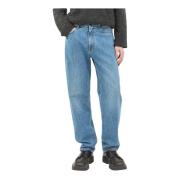 The Row Tvättad Finish Mid-Rise Jeans Blue, Dam