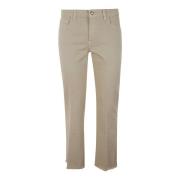 Fay Beige Stretch Bomulls Jeans Beige, Dam