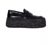 AGL Svarta Platform Loafers Black, Dam