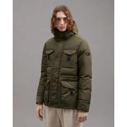 Peuterey Khaki Puffer Jacket Green, Herr