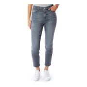 Closed Högmidjade Slim Fit Cropped Jeans Gray, Dam