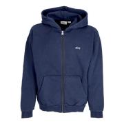 Obey Dragkedja Hoodie Fleece Pigment Navy Sweatshirt Blue, Herr