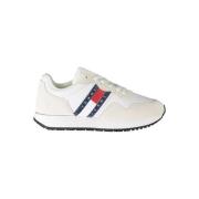 Tommy Hilfiger Vita polyester sneakers med kontrastdetaljer White, Dam