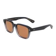 Oliver Peoples Fyrkantiga Acetat Solglasögon OV 5562Su Black, Unisex