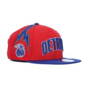 New Era Detroit Pistons Platt Skärm Keps Nba21 Red, Unisex