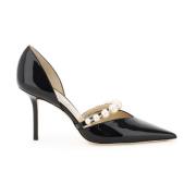 Jimmy Choo Pumps med pärldekoration i lackläder Black, Dam