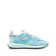 Autry Blå Distressed Mocka Panel Sneakers Blue, Dam