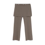 Paloma Wool Taupe Lagers Twill Knappbyxor Gray, Dam