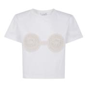 Magda Butrym Vit Crop T-shirt White, Dam