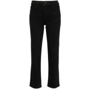 Frame Svarta Denim Straight Leg Jeans Black, Dam