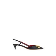 Valentino Garavani VLogo Slingback Pumps Black, Dam