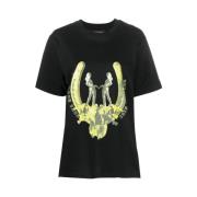 David Koma Grafiskt Tryck Ekologisk T-shirt Multicolor, Dam