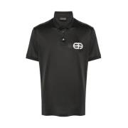 Emporio Armani Ribbad Polo Tröja i Grå Gray, Herr