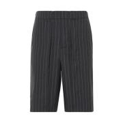 JW Anderson Grå Box-Pleat Design Shorts Gray, Herr