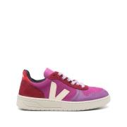 Veja Lila/Röd Mocka Panel Sneakers Purple, Dam