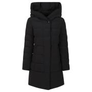 Woolrich Mjölkig Kräm Dunparkas Jacka Black, Dam