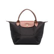 Longchamp Svart Läder Toteväska Paris Black, Dam