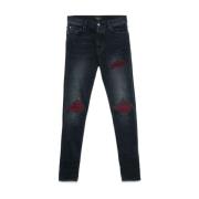 Amiri Indigo Blå Ripped Jeans Blue, Herr