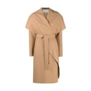 Harris Wharf London Kamelull Wrap Kappa Beige, Dam