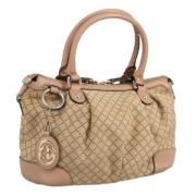 Gucci Vintage Pre-owned Canvas handvskor Beige, Dam