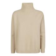 Max Mara Weekend Sandfärgad ull turtleneck tröja Beige, Dam