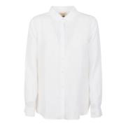 Barbour Linne Marine Skjorta med Spetskrage White, Dam