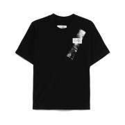 MM6 Maison Margiela Svart Logo Crew Neck T-shirt Black, Dam