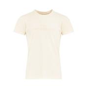 Maison Margiela Beige Bomull Logo Broderad T-shirt Beige, Herr