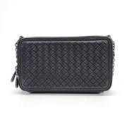 Bottega Veneta Vintage Pre-owned Laeder axelremsvskor Black, Dam