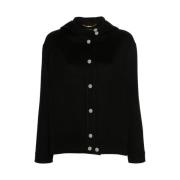 Kiton Svart Kashmir Huva Ytterkläder Black, Dam