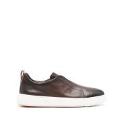 Santoni Cedar Brown Sneaker med Dragsko Brown, Herr