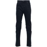 Jacob Cohën Marinblå Denim Tapered Leg Jeans Blue, Herr