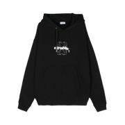 Off White Svart Arrows Motif Huvtröja Sweatshirt Black, Herr