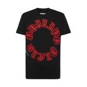 Philipp Plein Svart Logo Print Crew Neck T-shirt Black, Herr