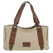 Burberry Vintage Pre-owned Canvas totevskor Beige, Dam