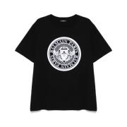 Balmain Svart Crew Neck Kortärmad T-shirt Black, Herr