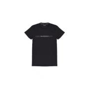 Emporio Armani Bomull Herr T-shirt Höst/Vinter Kollektion Black, Herr