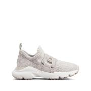 Tod's Stickade Slip-On Skor med Kedjemotiv Gray, Dam