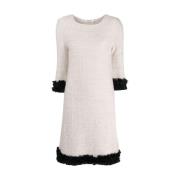 Charlott Knitted Dresses White, Dam