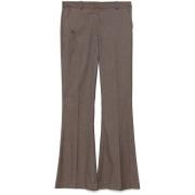 The Garment Taupe Brun Twillväv Flare Byxor Brown, Dam