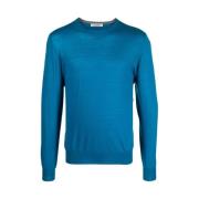 La Fileria Round-neck Knitwear Blue, Herr