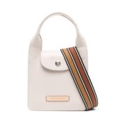 Longchamp Ecru Kalvskinn Axelväska Beige, Dam