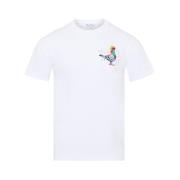 JW Anderson Grafiskt Tryck Bomull T-shirt White, Herr