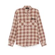 Amiri Klassisk Button-Up Skjorta i Auburn Brown Brown, Herr