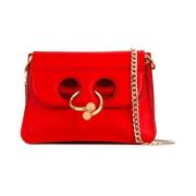 JW Anderson Röd Läder Mini Cross Body Väska Red, Dam