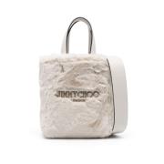 Jimmy Choo Vit Faux-Fur Läderhandväska White, Dam