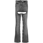 Courrèges Stud-Embellished Bootcut Jeans Gray, Dam