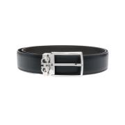 Salvatore Ferragamo Snygg Herrbälte - Högkvalitativ Accessoar Black, H...