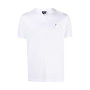 Paul & Shark Vit Bomull Logo Broderad T-shirt White, Herr