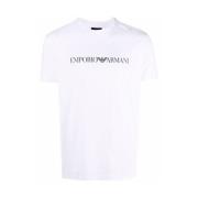 Emporio Armani Logo-print Bomull T-shirt White, Herr